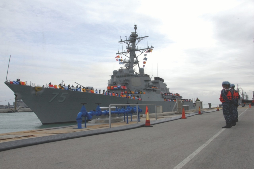 USS Donald Cook (DDG 75) arrives at Naval Station Rota, Spain Feb. 11, 2014.  (U.S. Navy photo by Morgan Over